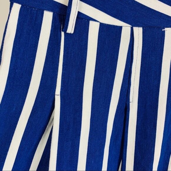 Alice + Olivia Blue Oasis Stripe Shorts NWT Sz 2 - Picture 6 of 6